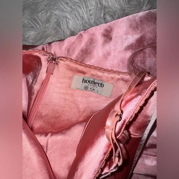 NWOT HOUSE OF CB 'Costanza' Bright Peach Maxi Dress sz XS - Picture 6 of 8